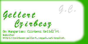 gellert czirbesz business card